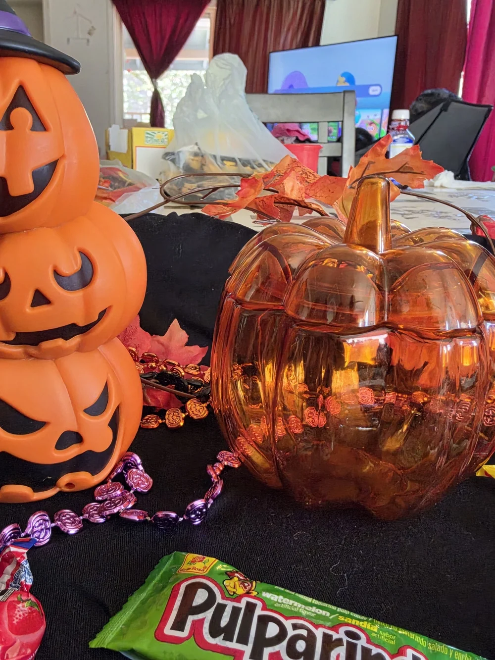 Clear plasticPumpkin Candy Jar - Home Party Supplies